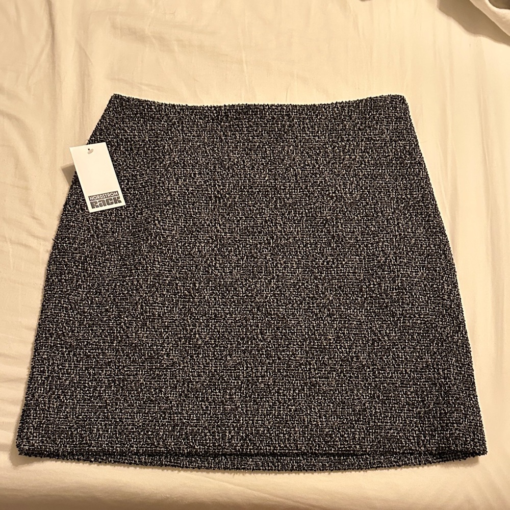 Chic Black Tweed Mini Skirt